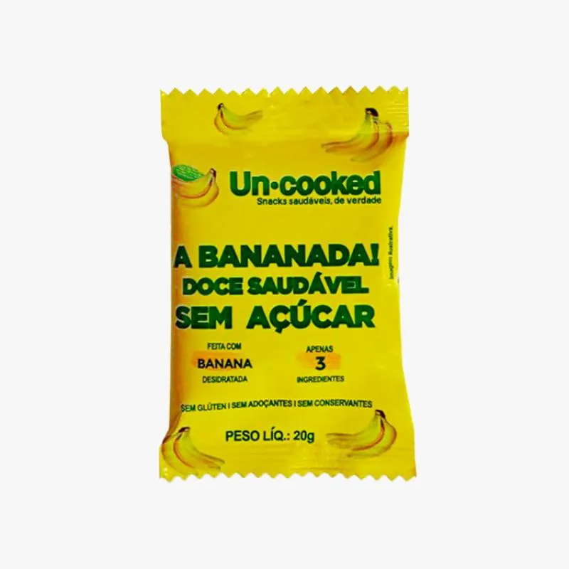 A Bananada! Sem Glúten Vegano Uncooked 20G