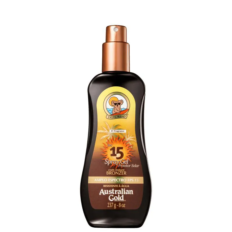 Protetor Solar Spray Gel Australian Gold Instant Bronzer Fps 15 237G