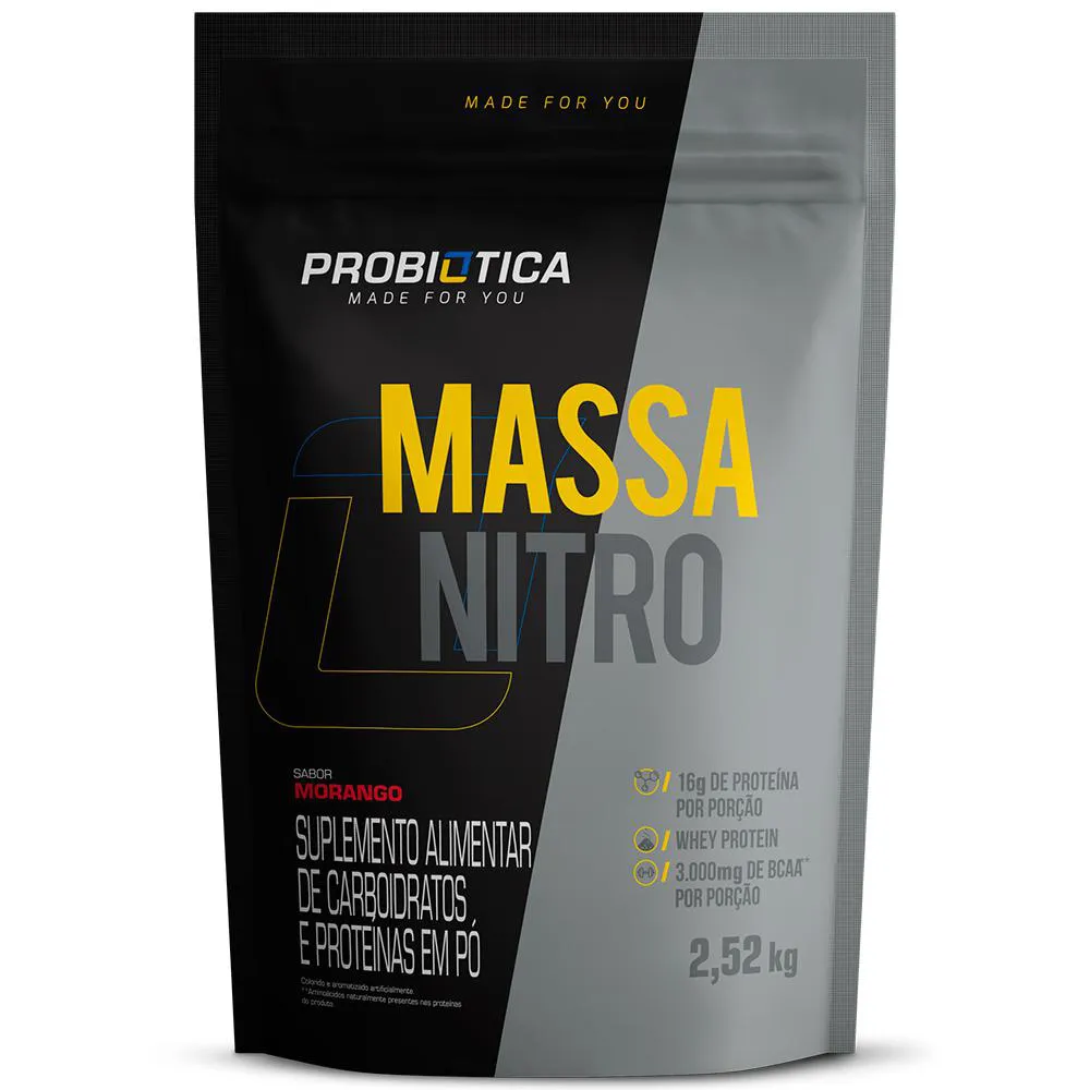 MASSA NITRO REFIL 2,52KG MORANGO