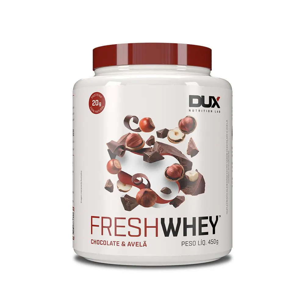 FRESH WHEY 450G - CHOCOLATE E AVELÃ - DUX NUTRITION