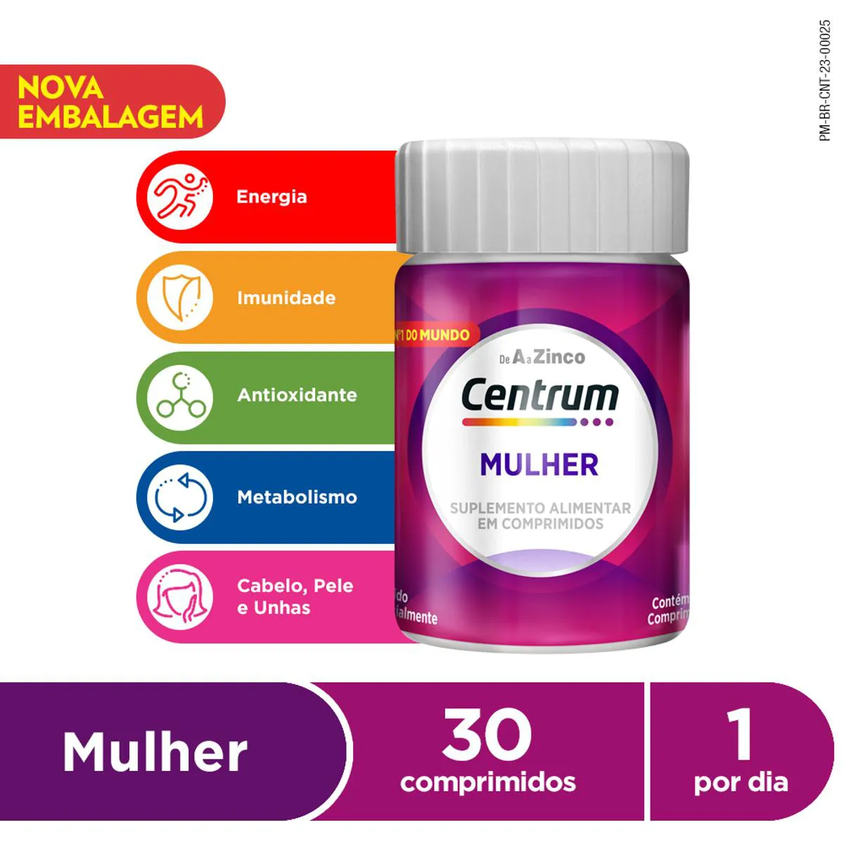 Polivitamínico Centrum Essentials Mulher de A a Zinco 30 comprimidos