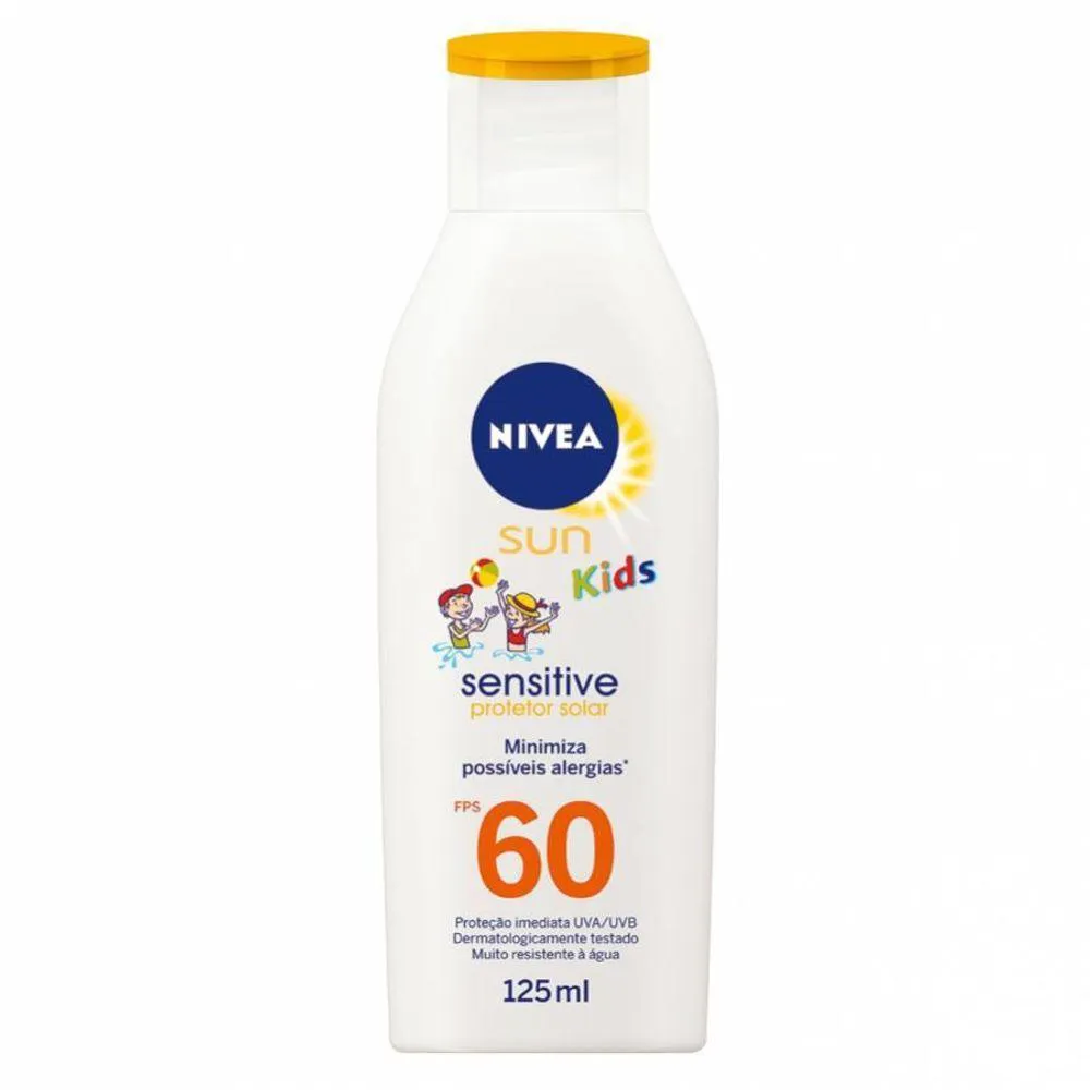 PROTETOR SOLAR NIVEA SUN KIDS FPS 60 PELE SENSíVEL 125ML