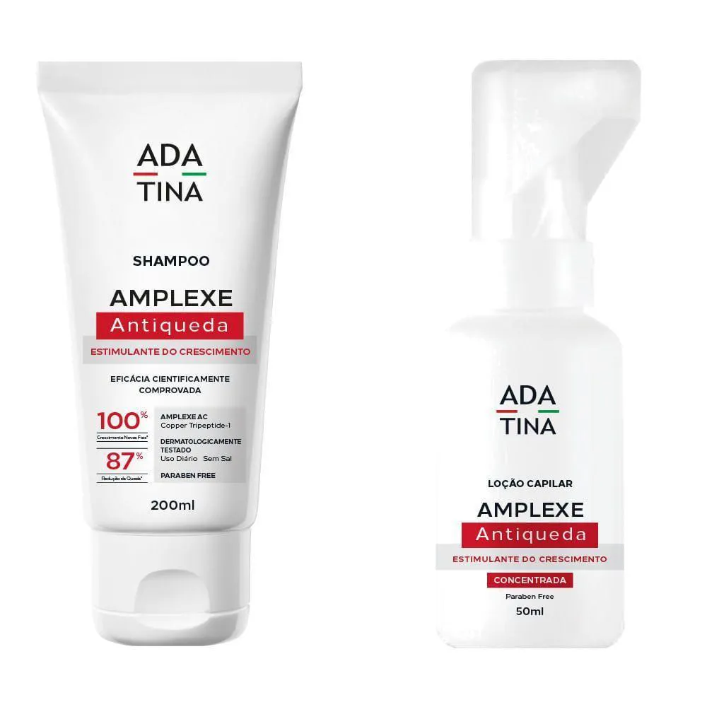 KIT TRATAMENTO ANTIQUEDA E FORTALECIMENTO AMPLEXE SHAMPOO E LOçãO