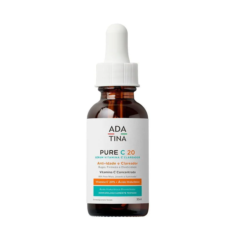 PURE C 20 SERUM CLAREADOR ANTI-IDADE SUPER CONCENTRADO COM VITAMINA C E áCIDO HIALURôNICO - 30ML