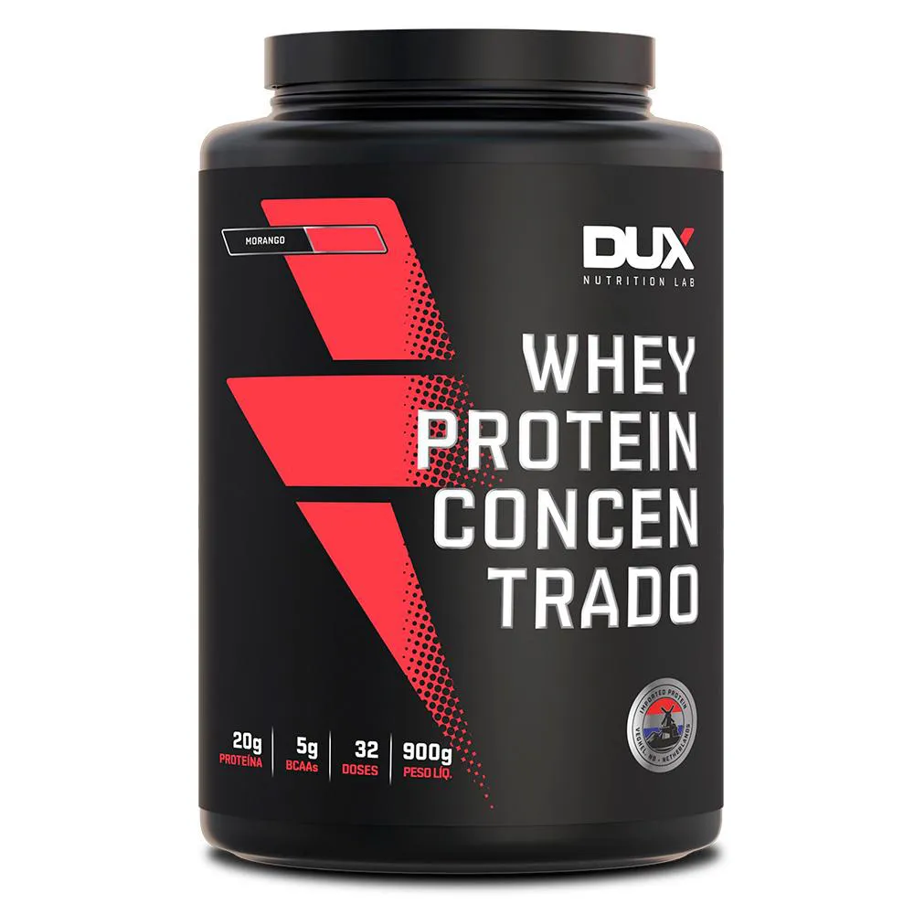 WHEY PROTEIN CONCENTRADO POTE 900G - MORANGO