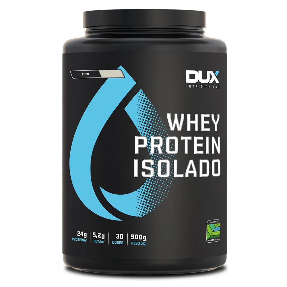 WHEY PROTEIN ISOLADO DUX NUTRITION POTE 900G COCO