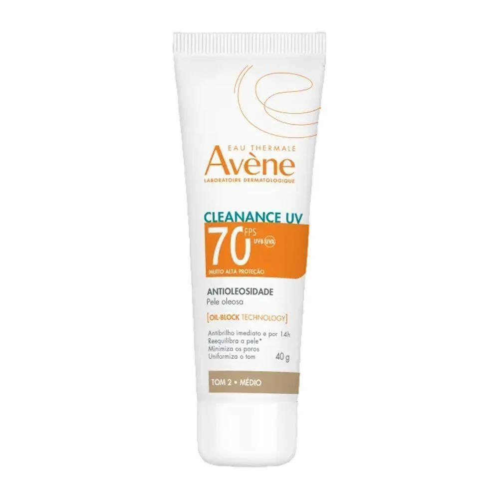 PROTETOR SOLAR FACIAL AVENE CLEANANCE UV FPS 70 TOM 2 MéDIO 40G