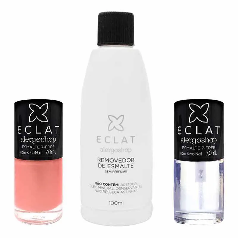 KIT ESMALTES MARINA + TOP COAT + REMOVEDOR ALERGOSHOP