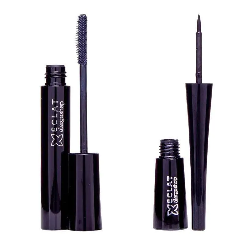 KIT RíMEL PRETO + DELINEADOR LíQUIDO PRETO ECLAT HIPOALERGêNICO ALERGOSHOP