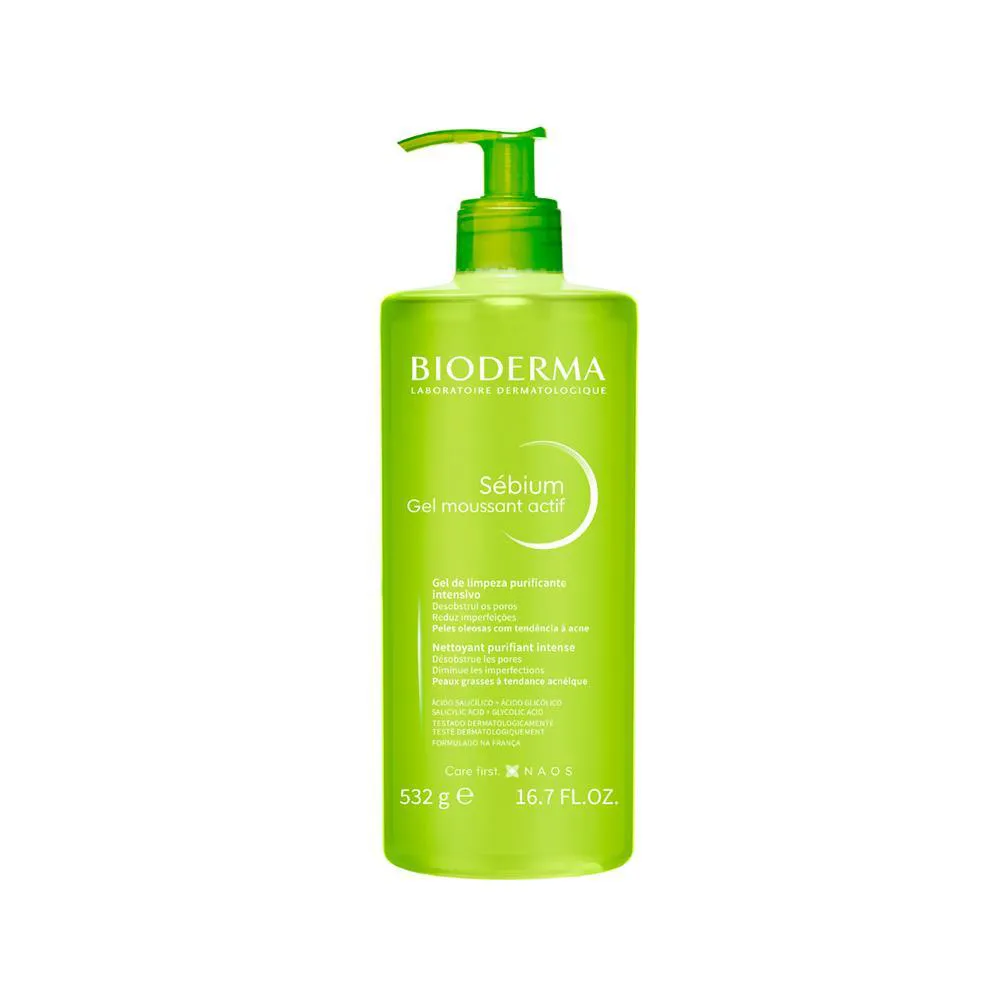 BIODERMA SéBIUM MOUSSANT ACTIF GEL DE LIMPEZA FACIAL 500ML