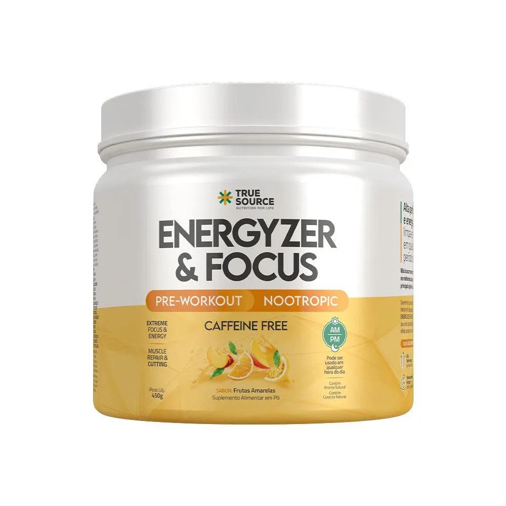 TRUE ENERGYZER & FOCUS FRUTAS AMARELAS 450G TRUE SOURCE