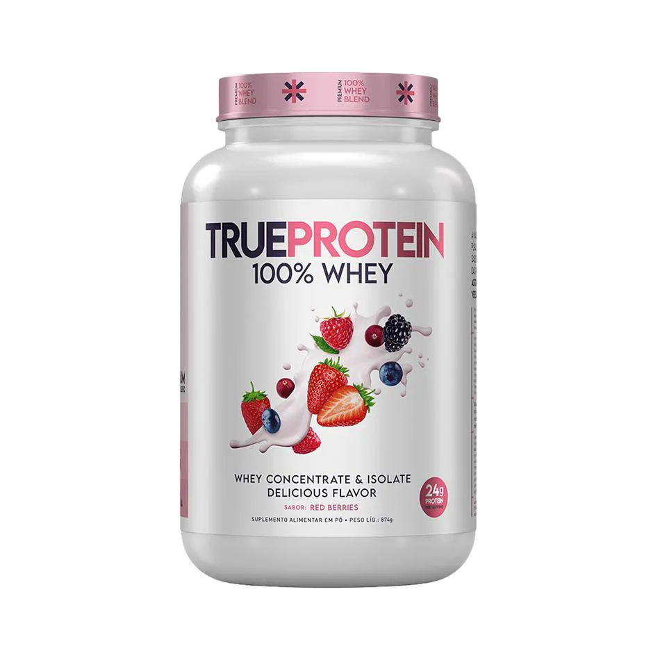 PROTEINA TRUE PROTEIN 100% WHEY RED BERRIES 874G TRUE SOURCE