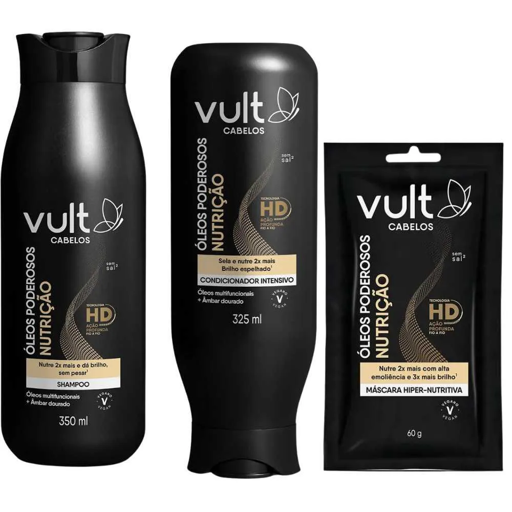 KIT VULT ÓLEOS PODEROSOS NUTRIçãO + SACHê MáSCARA 60G