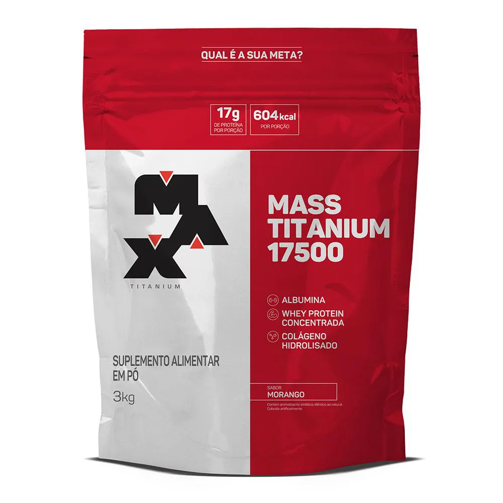 MASS TITANIUM 17500 REFIL 3KG - MORANGO