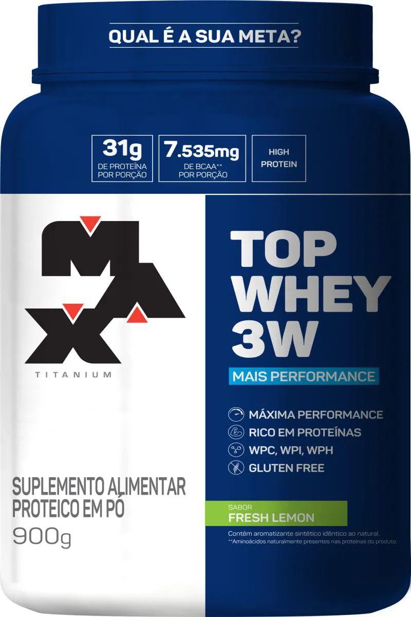 TOP WHEY 3W + PERFORMANCE POTE 900G FRESH LEMON
