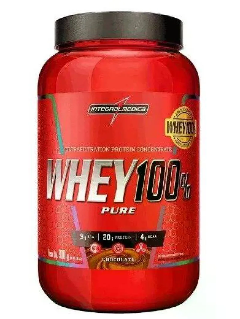WHEY 100% PURE INTEGRALMEDICA CHOCOLATE 907G