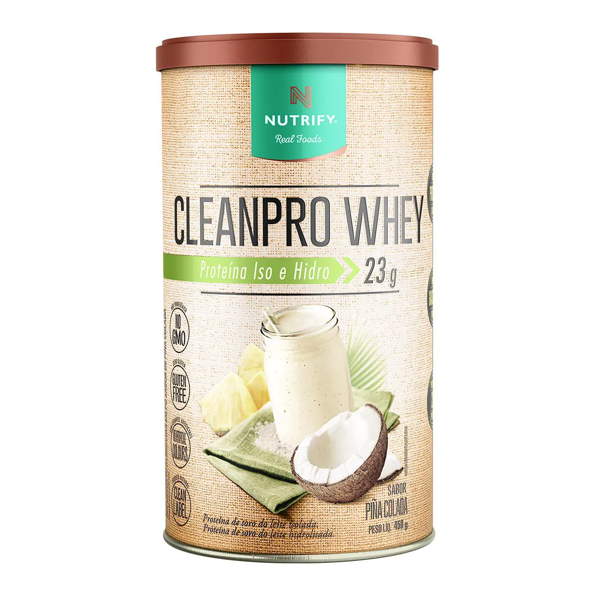 CLEANPRO WHEY HIDROLISADO PIñA COLADA NUTRIFY 450G