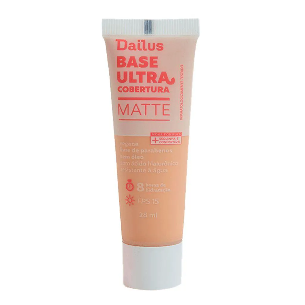 BASE LíQUIDA DAILUS MATTE ULTRA COBERTURA CLARO D04