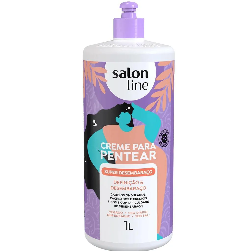 CREME PARA PENTEAR SALON LINE SUPER DESEMBARAçO 1L