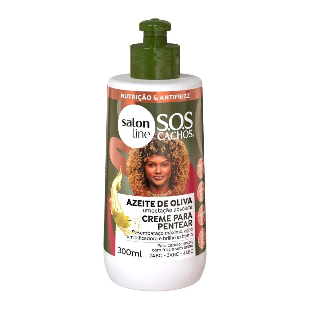 CREME DE PENTEAR SALON LINE SOS AZEITE DE OLIVA 300ML