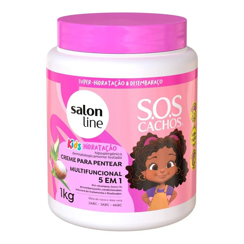 CREME DE PENTEAR SALON LINE SOS 5 EM 1 HIDRAT KIDS 1KG