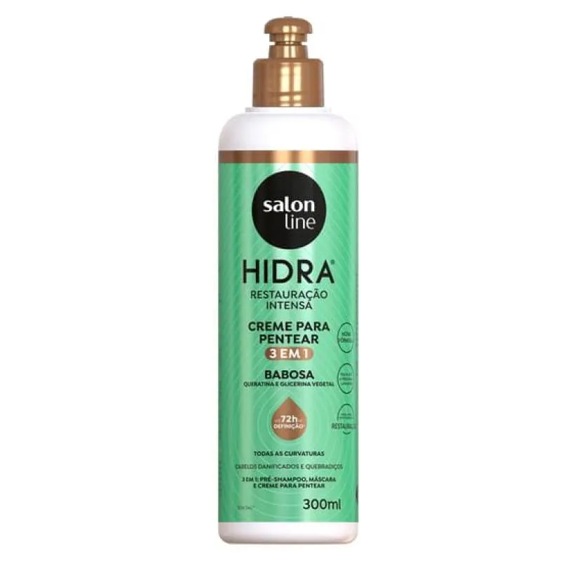 CREME DE PENTEAR SALON LINE HIDRA 3 EM 1 BABOSA 300ML