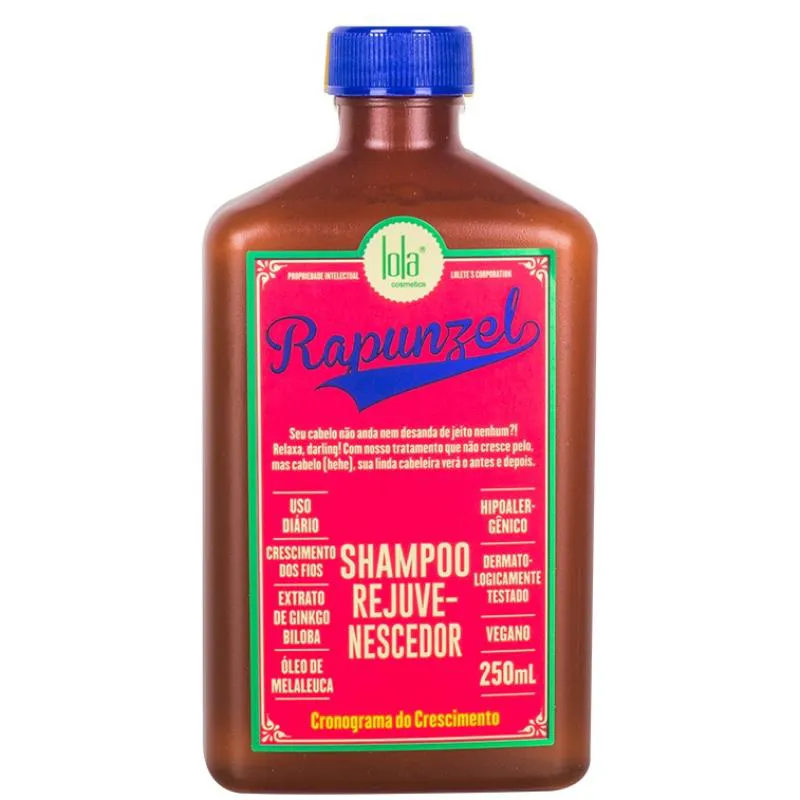 Shampoo Lola Rapunzel Rejuvenescedor Estimula o Crescimento 250ml