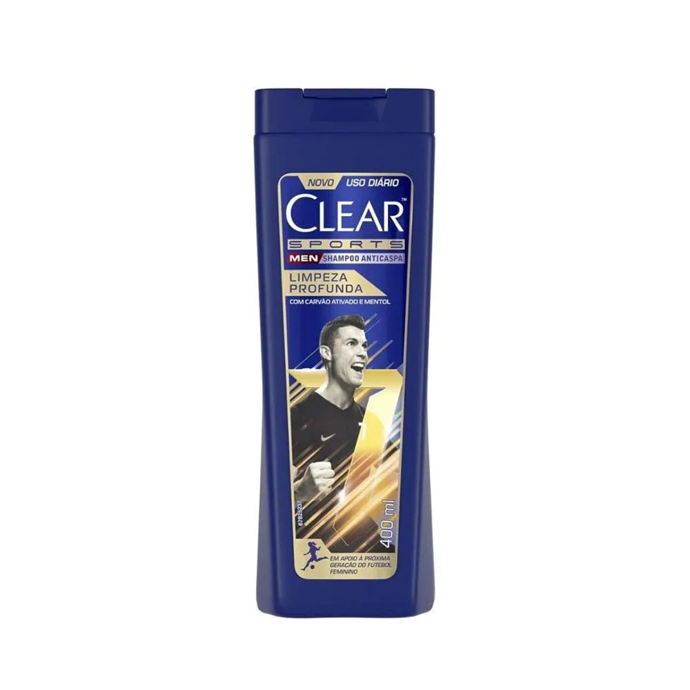 SHAMPOO ANTICASPA CLEAR MEN SPORTS LIMPEZA PROFUNDA 400ML