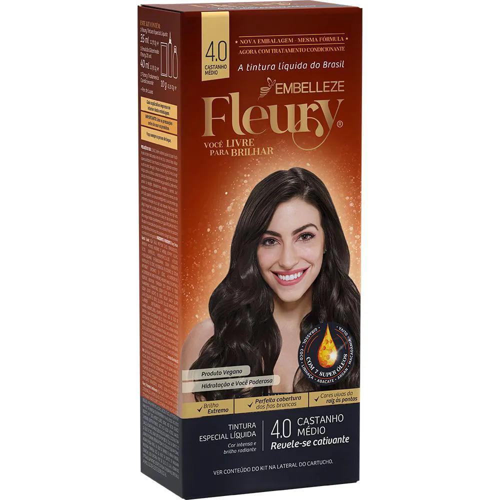 Tintura Fleury 4.0 Castanho Médio