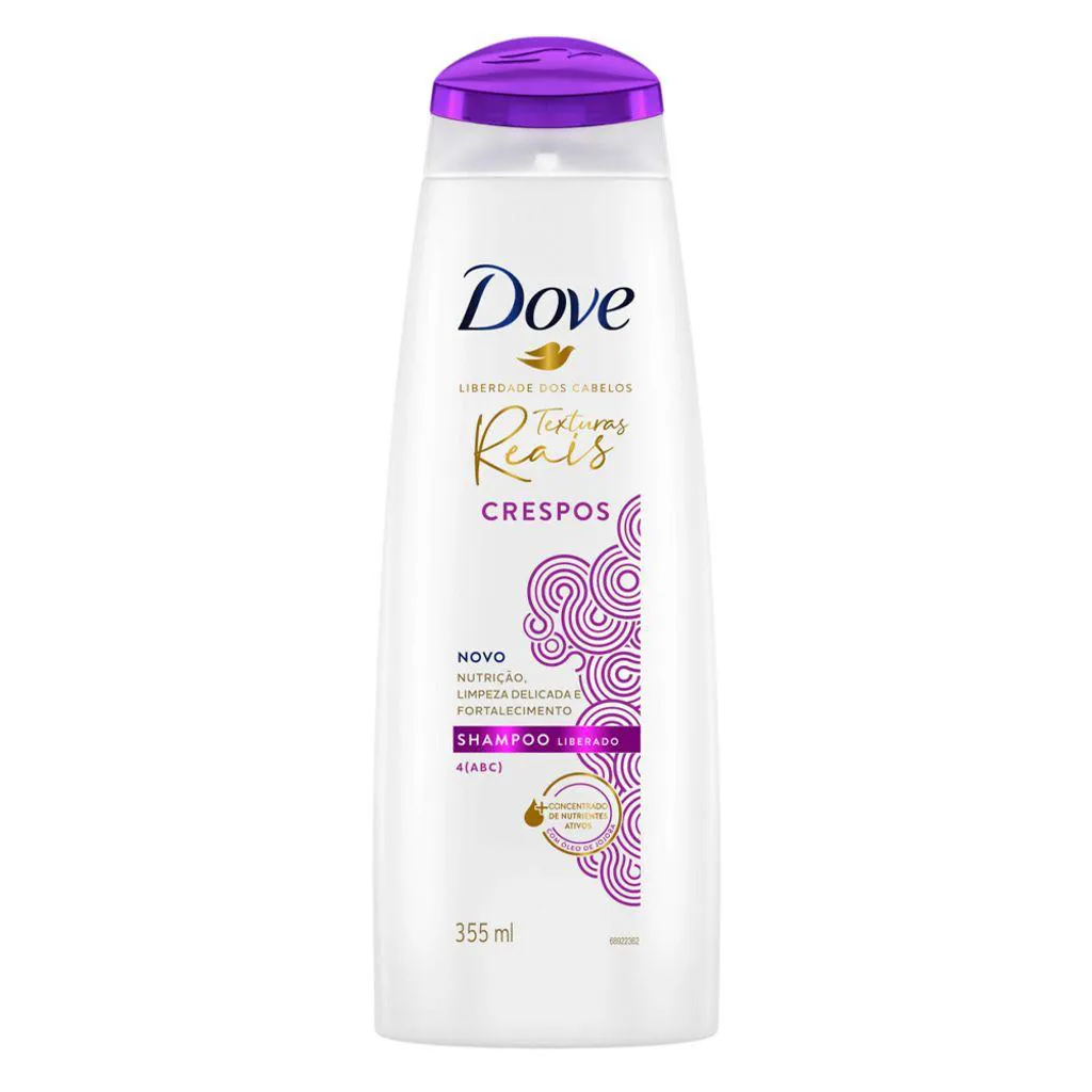 SHAMPOO DOVE TEXTURAS REAIS CRESPOS 355ML