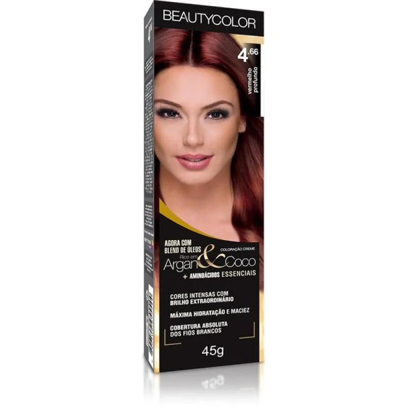 COLORAçãO BEAUTYCOLOR 4.66 VERMELHO PROFUNDO