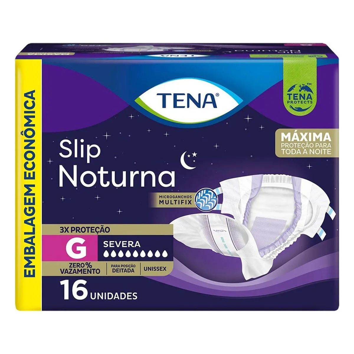 Fralda Geriátrica Tena Noturna Slip G 16 unidades