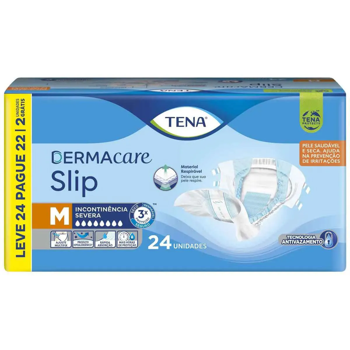 Fralda Tena Slip Dermacare M 24 Unidades
