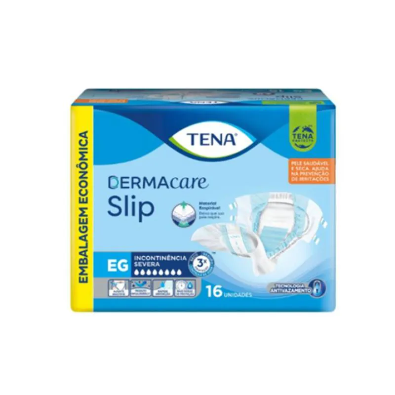 Fralda Geriátrica Tena Dermacare Slip EG 16 unidades