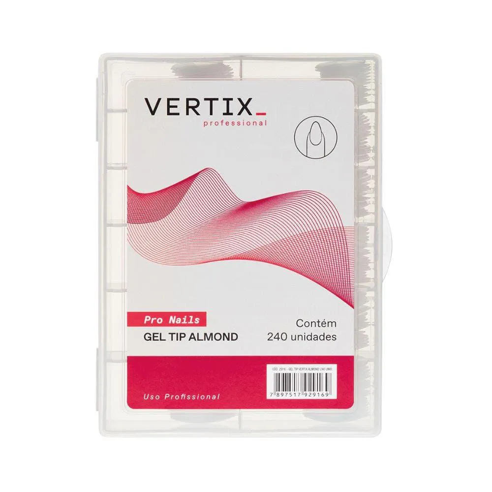 GEL TIP VERTIX ALMOND 240UN