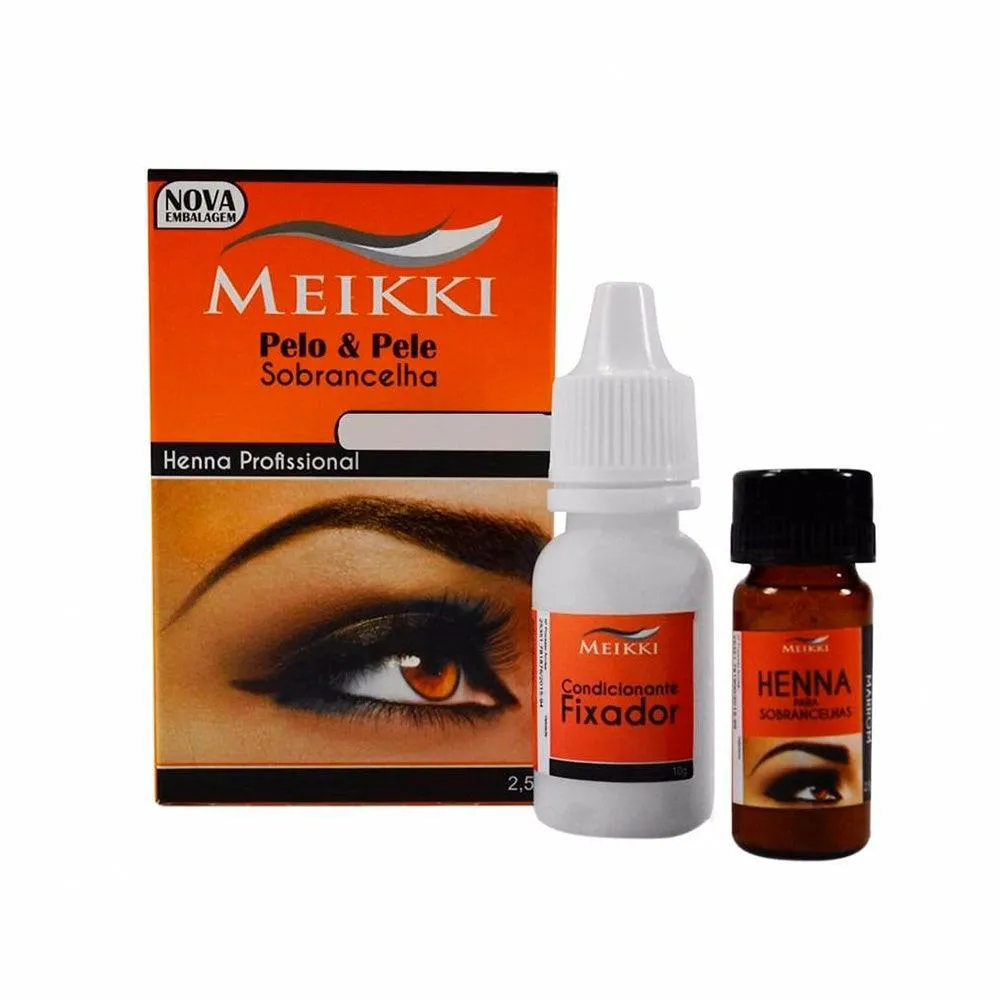 HENNA PARA SOBRANCELHA MEIKKI MARROM 2,5G