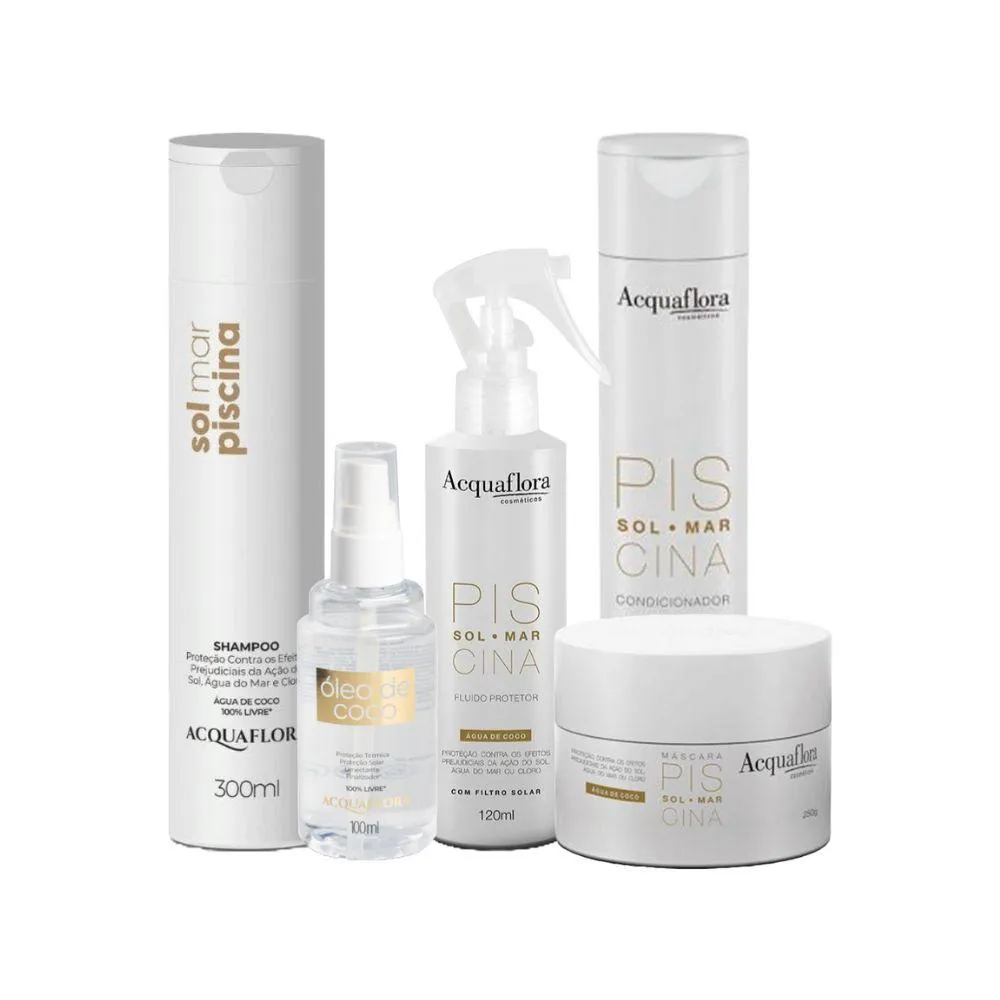 KIT ACQUAFLORA SOL MAR E PISCINA (5 ITENS)