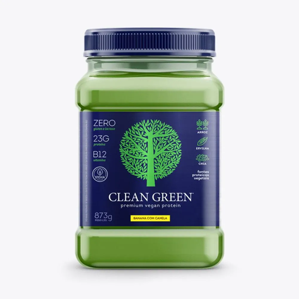 PROTEíNA VEGANA CLEAN GREEN 873G - CELLGENIX Baunilha