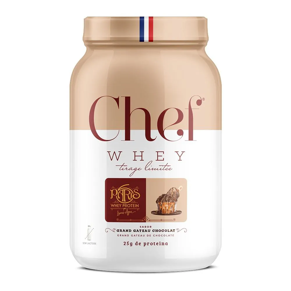 WHEY PROTEIN GOURMET PARIS 6 800G SEM LACTOSE - CHEF WHEY Chef Whey 800g Grand Gateau DE Chocolate Paris 6
