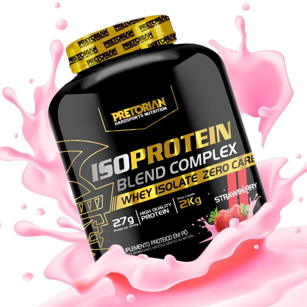 WHEY PROTEIN ISOLADO ISO BLEND COMPLEX 2KG - PRETORIAN Morango