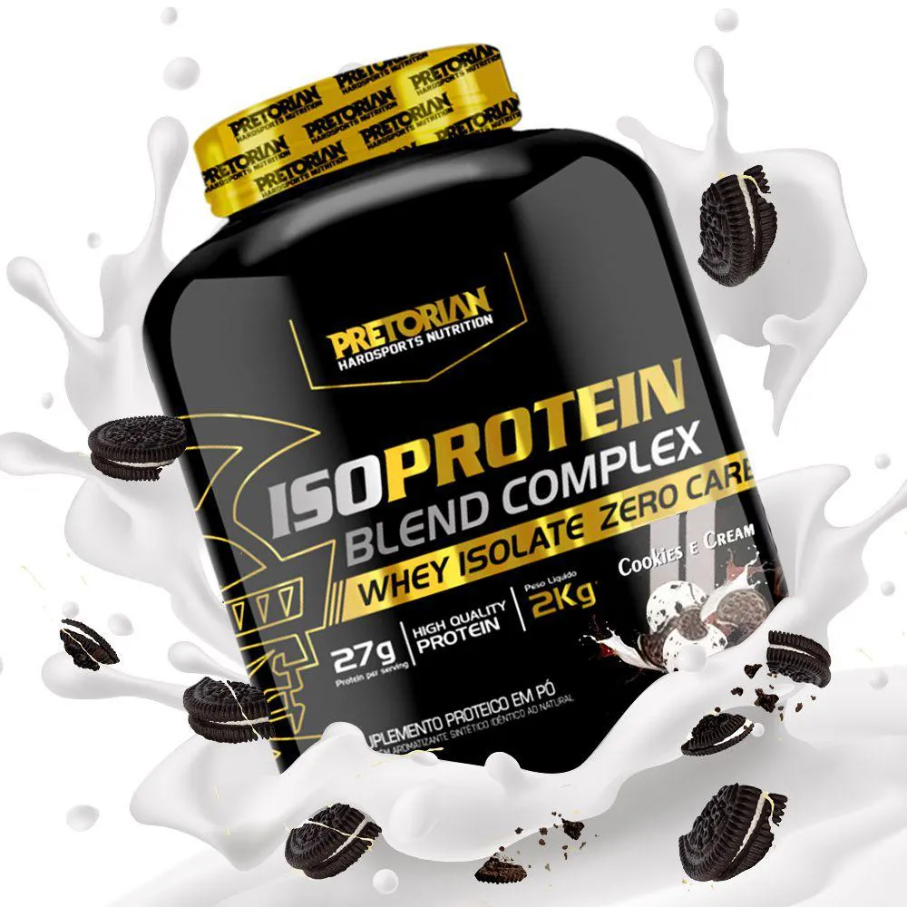 WHEY PROTEIN ISOLADO ISO BLEND COMPLEX 2KG - PRETORIAN Cookies  Cream