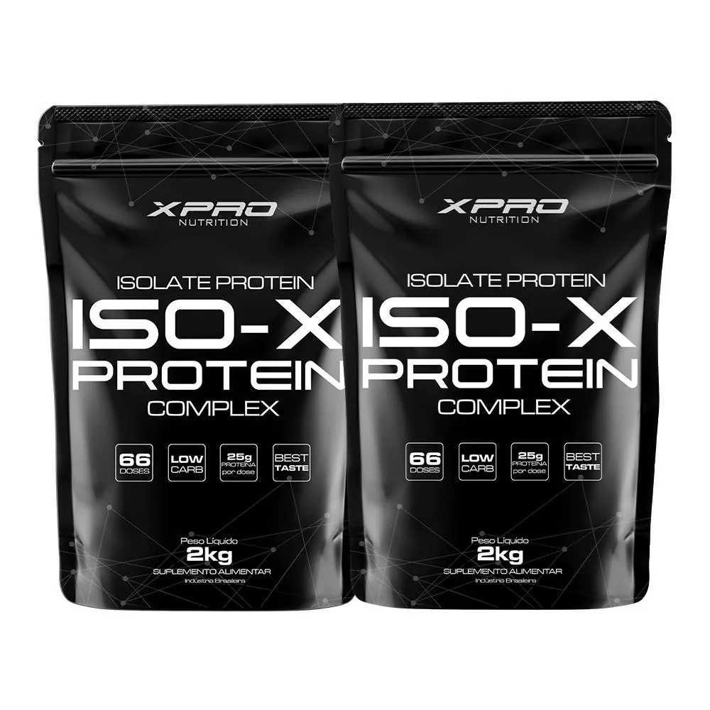 KIT 2X WHEY PROTEIN ISO - X PROTEIN COMPLEX 2KG - XPRO NUTRITION Coco  Cookies