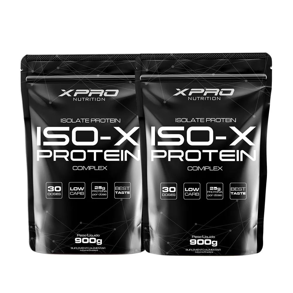 KIT 2X WHEY PROTEIN ISO - X  PROTEIN COMPLEX 900G - XPRO NUTRITION Pudimcaramelobanana