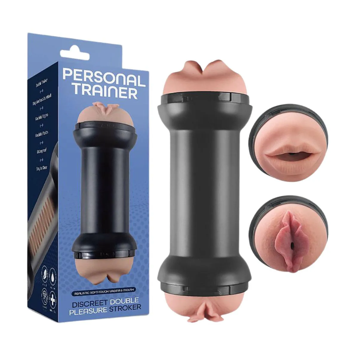 MASTURBADOR LANTERNA - VAGINA E BOCA EM CYBERSKIN - SI