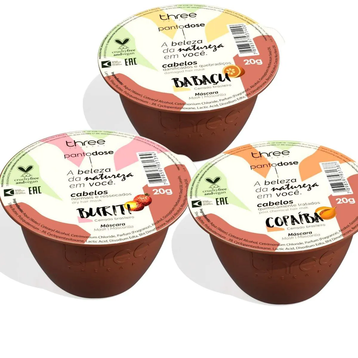 KIT TRATAMENTO CAPILAR PANTODOSE BABAçU, BURITI E COPAíBA