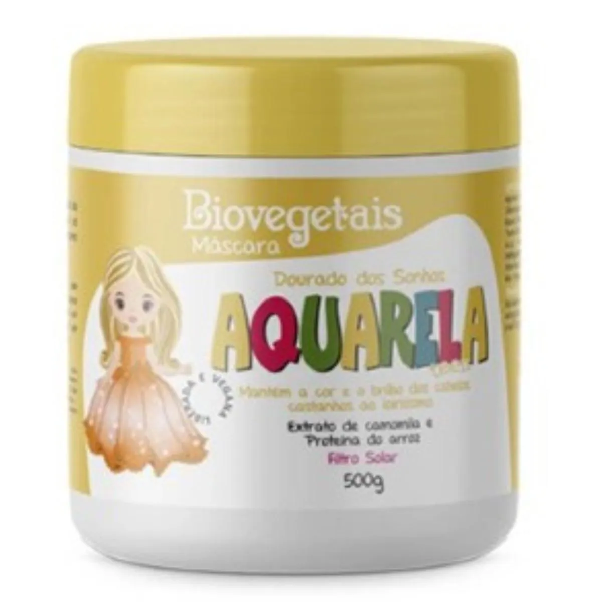 MASCARA AQUARELA TEEN DOURADO DOS SONHOS BIOVEGETAIS - 500ML