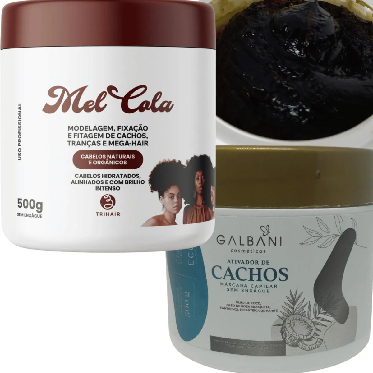MEL COLA FINALIZADOR 500G + ATIVADOR DE CACHOS 500G