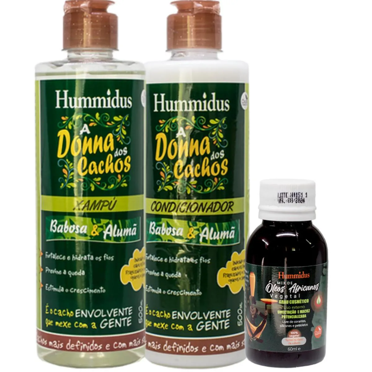 SHAMPOO E CONDICIONADOR BABOSA 500ML - ÓLEO MIX AFRICANOS