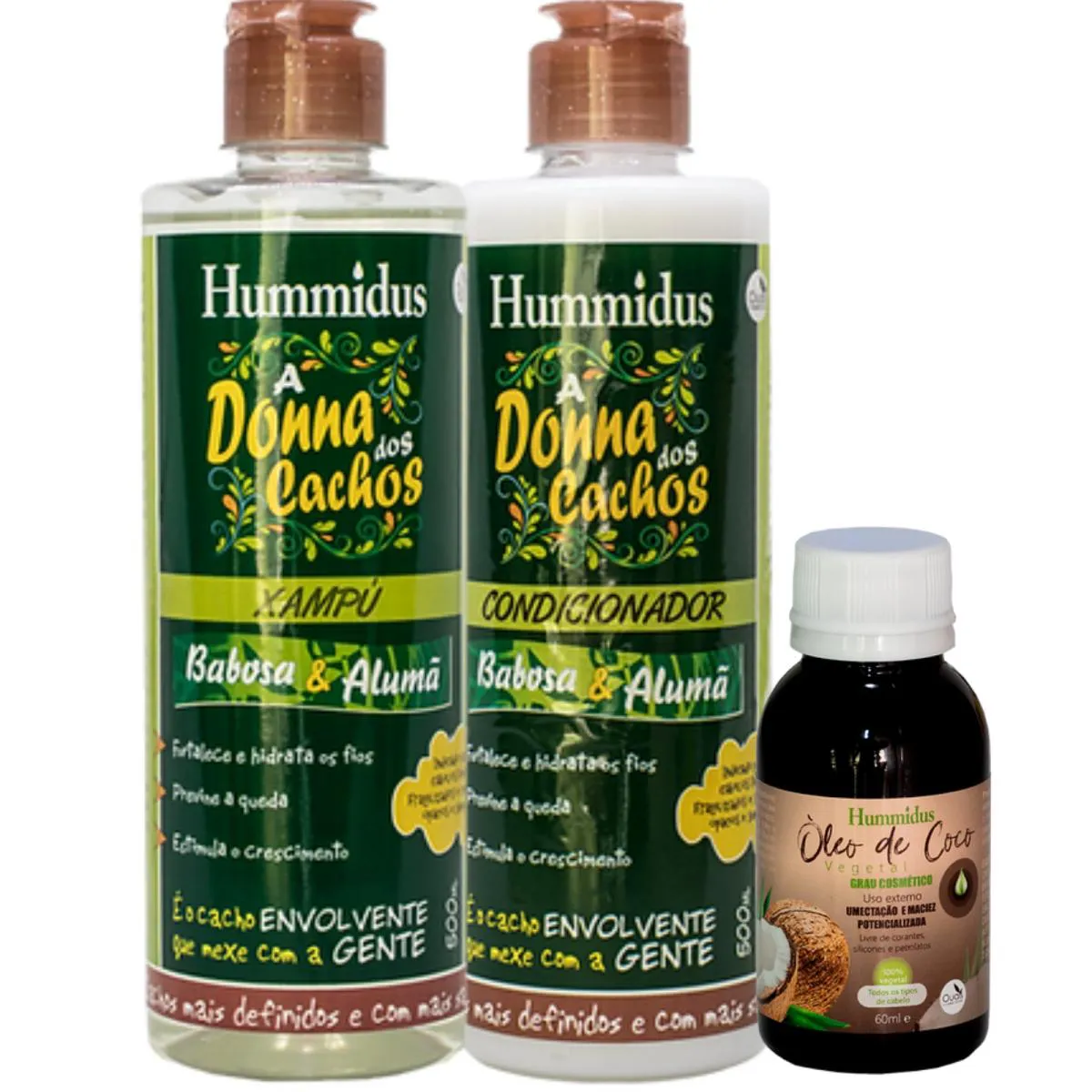 SHAMPOO E CONDICIONADOR BABOSA 500ML - ÓLEO DE COCO