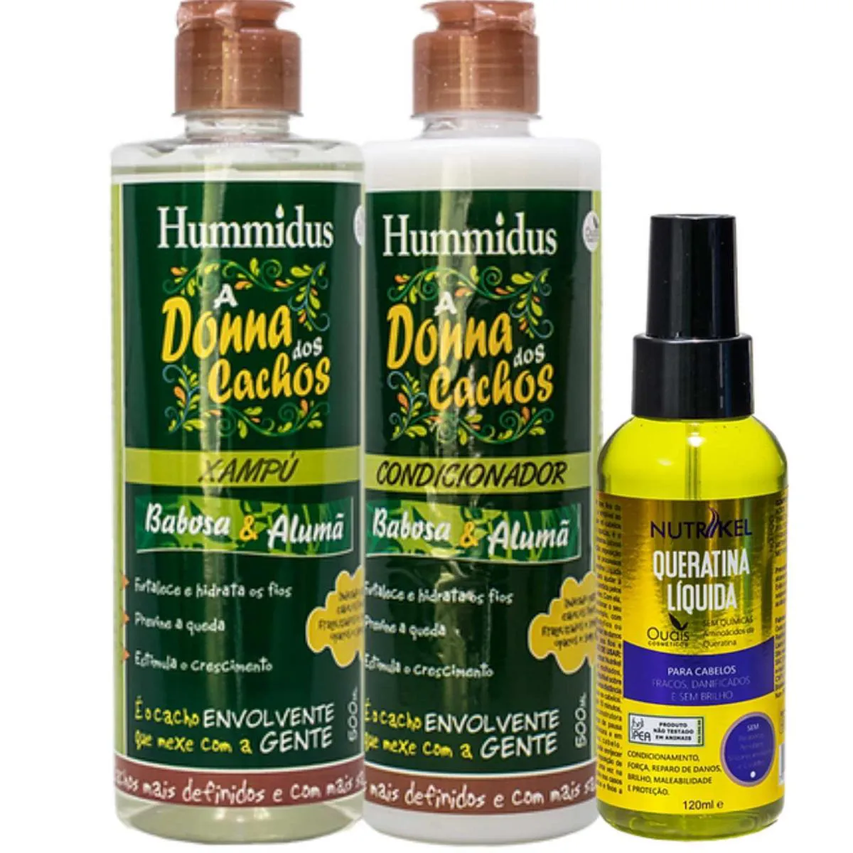 SHAMPOO E CONDICIONADOR BABOSA 500ML - QUERATINA LIQUIDA